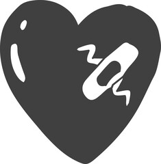 love and valentine illustration on transparent background