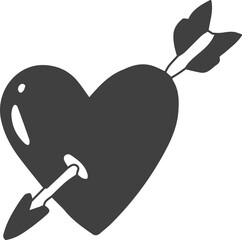 love and valentine illustration on transparent background