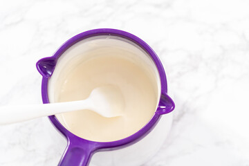 Mermaid themed 3 layer vanilla cake