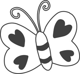 love and valentine illustration on transparent background