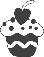 love and valentine illustration on transparent background