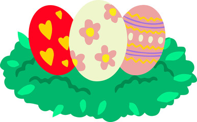 easter illustration on transparent background