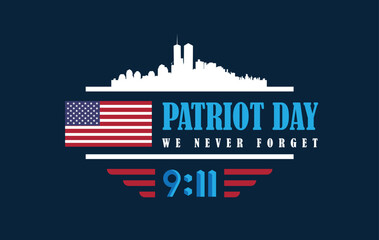 Patriot Day vector logo Illustration, 9.11 patriot day Illustration