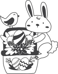 easter illustration on transparent background