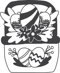 easter illustration on transparent background