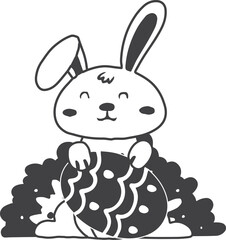 easter illustration on transparent background