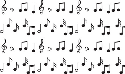 music notes illustrator template, music background vector