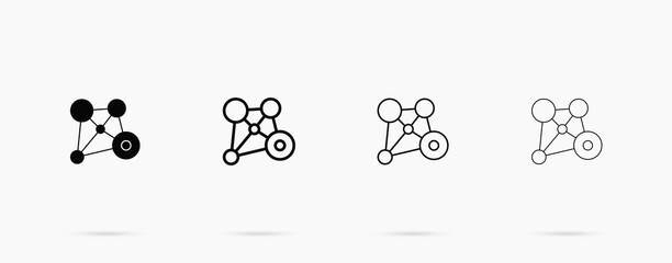 Fototapeta premium Connection linear vector symbol. Teamwork concept