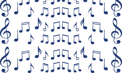 set of music notes vector background, music background vector - obrazy, fototapety, plakaty