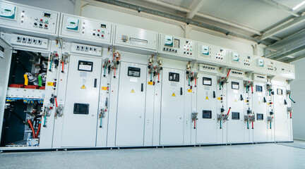 Interior of modern power station indoor	