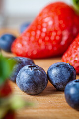 blueberries and strawberries