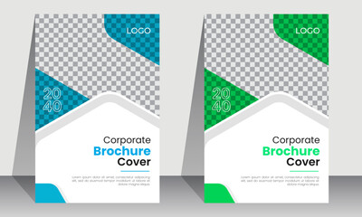 Fototapeta premium Modern Corporate promotional business brochure cover design template or annual report template