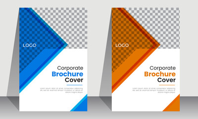 Modern Corporate promotional business brochure cover design template or annual report template