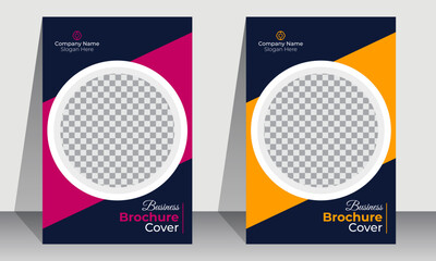 Modern Corporate promotional business brochure cover design template or annual report template