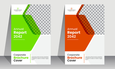 Modern Corporate promotional business brochure cover design template or annual report template