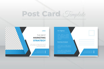 Creative modern professional corporate business postcard design template