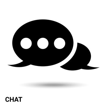 Chat icon. Message icon on a light background. Vector illustration