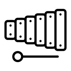 xylophone line icon