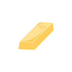Gold Bar Isometric Shiny Precious Metal