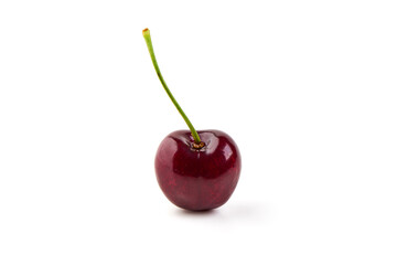 Sweet cherry, isolated on white background.