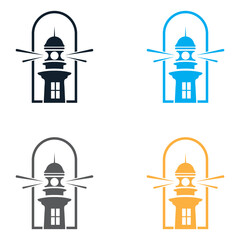creative lighthouse logo template icon image
