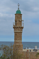 Fototapeta premium Israel, Sea mosque in the ancient Jaffa, Bahr Mosque