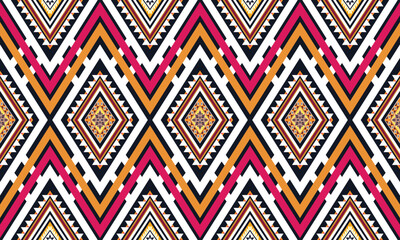 Geometric ethnic flower pattern for background,fabric,wrapping,clothing,wallpaper,Batik,carpet,embroidery style.