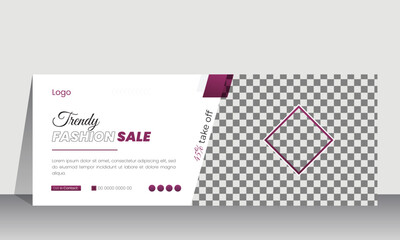 Creative Business fashion sale Facebook Cover Design. Modern trendy Social media business banner design template