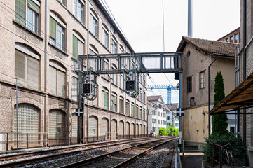 Obraz premium alte Industrie mit Gleis 