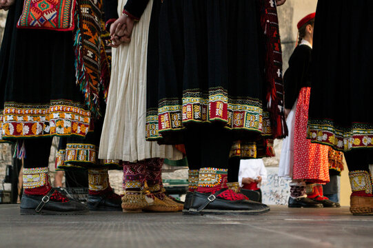 legs, folklore groupon the festival of traditional music Zadar Croatia, Europe, 
