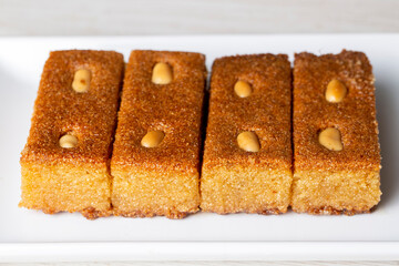 Turkish Dessert Sambali or Damascus Dessert (Sam Tatlisi)
