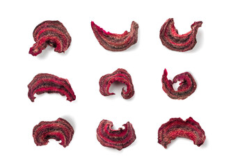 Fototapeta premium Dry Beetroot Cubes Isolated