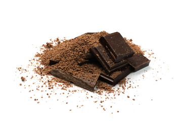 Grated Chocolate Isolated
