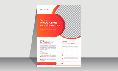Corporate modern Business flyer design template. Geometric shape business flyer design layout, business poster design and leaflets.