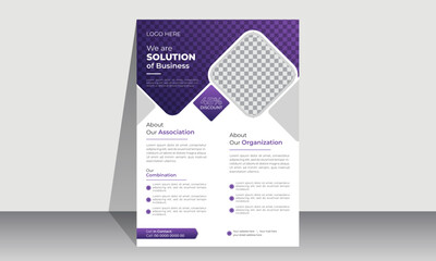 Corporate modern Business flyer design template. Geometric shape business flyer design layout, business poster design and leaflets.