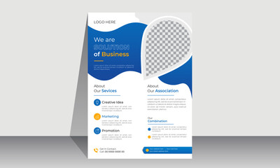 Corporate modern Business flyer design template. Geometric shape business flyer design layout, business poster design and leaflets.