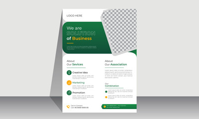 Corporate modern Business flyer design template. Geometric shape business flyer design layout, business poster design and leaflets.