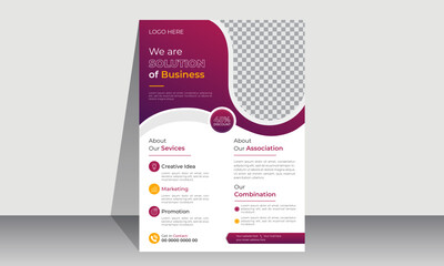 Corporate modern Business flyer design template. Geometric shape business flyer design layout, business poster design and leaflets.