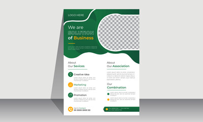 Corporate modern Business flyer design template. Geometric shape business flyer design layout, business poster design and leaflets.