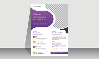 Corporate modern Business flyer design template. Geometric shape business flyer design layout, business poster design and leaflets.