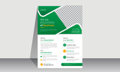 Corporate modern Business flyer design template. Geometric shape business flyer design layout, business poster design and leaflets.