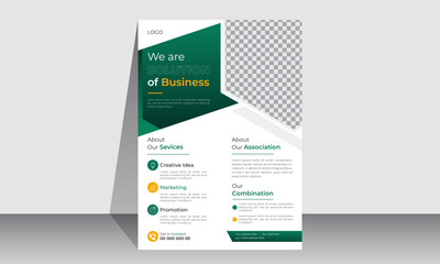 Corporate modern Business flyer design template. Geometric shape business flyer design layout, business poster design and leaflets.
