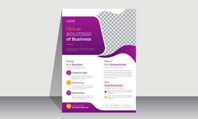 Corporate modern Business flyer design template. Geometric shape business flyer design layout, business poster design and leaflets.