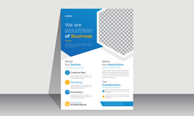 Corporate modern Business flyer design template. Geometric shape business flyer design layout, business poster design and leaflets.