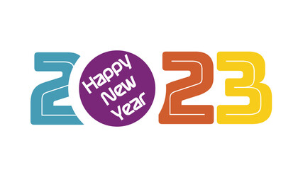 Happy new year  2023  - idea and concept think Creativity modern Idea and Concept illustration vector.