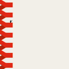 Business vision and future vector concept. Symbol of new career opportunity, success, ambition. Minimal illustration. © jozefmicic