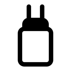 Obraz premium charger glyph icon
