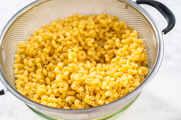 Macaroni and cheese with broccoli