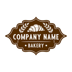 bakery logo design. with the emblem concept