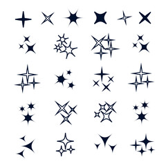 Sparkles light line collection. Sparks vector icons set